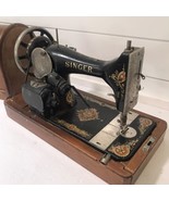 Vtg Singer Sewing Machine MODEL 128 Bentwood Travel Case manual La Venca... - €173,13 EUR