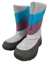 Polar Edge Gray Multi Snow Boots Insulated Zipper Waterproof Winter Size 8 - $28.00