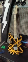 EDDIE VAN HALEN - Black &amp; Yellow &quot;Bumblebee&quot; 1:4 Scale Replica Guitar ~Licensed - £35.52 GBP