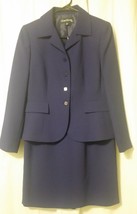 Evan Picone - Purple Lined Jacket &amp; Knee-Length Skirt Suit Size 8P    B9 - £22.84 GBP