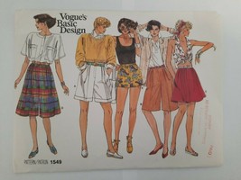 Vintage 1980&#39;s Vogue&#39;s Basic Design 1549 ~ Misses Shorts 4 Versions ~ Si... - £6.97 GBP