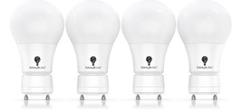 4x Solray Bulbs LED 8.5 Watt A19 Dimmable Light Bulbs GU24 Base 3000K 80... - $17.50