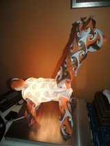 IQ Puzzle Lamp 18&quot; Giraffe orange white creative modern jigsaw light figural - £12.22 GBP