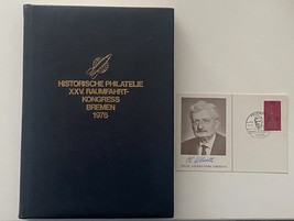 Professor Hermann Oberth signed postcard with 1976 book - £239.76 GBP