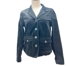 Relativity Womens Small Black Corduroy Button Up Jacket Pockets - £17.08 GBP