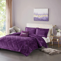 Luxurious Felicia Velvet Comforter Set - Elegant Bedding for Ultimate Comfort an - £85.77 GBP