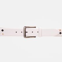 The Infanta White Spike Leather Belt image 1