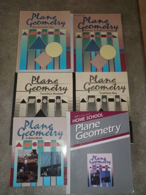 Abeka Plane Geometry Student Text Teacher Solution Key Quiz Test Key Lot... - $73.49