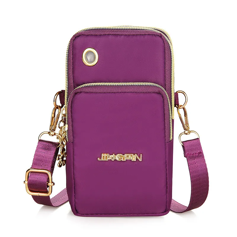 Women Shoulder Bag Girl Nylon Purple 03 - £7.18 GBP