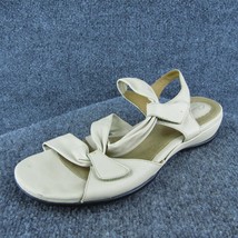 Clarks Artisan Women Strappy Sandal Shoes Beige Leather Size 11 Medium - $24.75