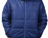 Bench UK Mens Hollis Zip Up Blue Hooded Puffy Winter Jacket Coat NWT - $99.47