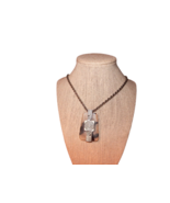 Vtg South Western Inspired Silver Tone Metal &amp; Stone Medallion Pendant N... - $278.27 MXN