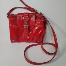 Nine West Crossbody Bag Purse Red Patent Leather Womens Can&#39;t Stop Shopper - £11.61 GBP