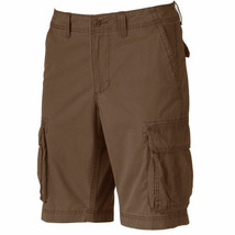 Men’s Sonoma Life + Style Flat Front Brown Cargo Shorts, Size 30 - £14.64 GBP