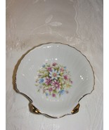 Vintage Ardco Pin Trinkett Tray Dish wild pink blue flowers made in Japan - $460.95 MXN