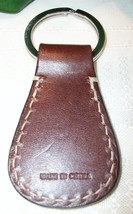 Dooney &amp; Bourke Leather Keychain Key Fob Donegal Crest Brown New NWOT - $16.00