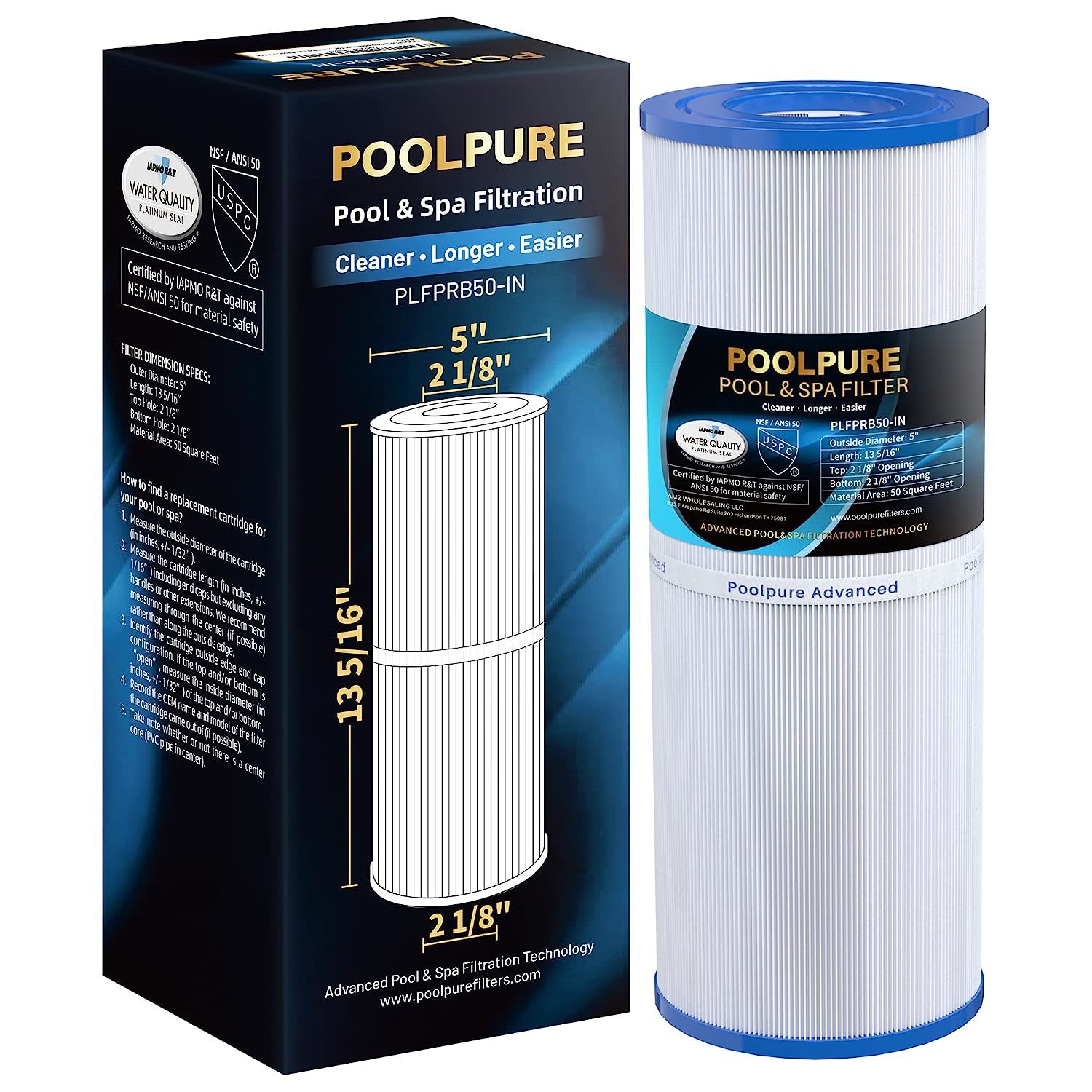 Primary image for Plfprb50-In Spa Filter Replaces Pleatco Prb50-In, Prb50In, Unicel C-4950, Filbur