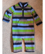 Toddler&#39;s Carter&#39;s Size 9 Month One Piece Long Sleeve Strip Leg Snap Fleece - $12.27 CAD