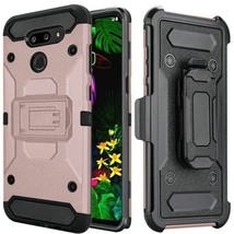 for LG G8 Heavy Duty Case w/Clip and Kickstand ROSE GOLD - £4.68 GBP