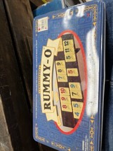 Cardinal Rummy-O Tile Game 1999 in Tin Partial 3 Tile Holders w/ Legs 95... - $19.95