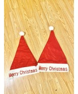 2 XMAS SANTA HATS &quot;MERRY CHRISTMAS - $13.61 CAD