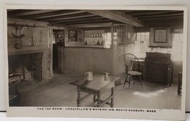 Longfellow&#39;s Wayside Inn, The Tap Room, South Sudbury Mass RPPC Postcard E9 - $10.95