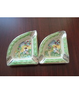 Vintage porcelain ashtray set made in Japan with a boy and girl design - $368.45 MXN