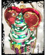Authentic Christopher Radko Xmas TREE HEART Handmade Glass Ornament CR Logo NEW - $129.99