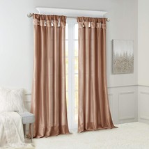 Madison Park Emilia Lined Faux Silk Twisted Tab Window Panel,Spice,108 Inch - $35.28