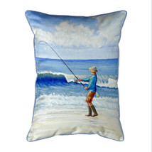 Betsy Drake Surf Fishing Large Indoor Outdoor Pillow 16x20 - £37.00 GBP