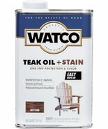 Watco 348759 Teak Oil Plus Stain, One Step Protection  1 - Quart  Greystone - $19.99