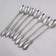 Oneida Wm A Rogers Deluxe stainless flatware Mansfield pattern 7 Iced Tea Spoons - £22.51 GBP