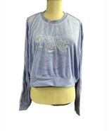New With Tags Nike Womens Femme Crew Lavender Terry Crop Top Size M Reta... - $19.79