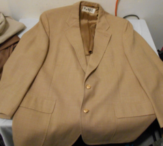 JOHN WEITZ BY PALM BEACH TAN BEIGE 2 BUTTON WEDDING PROM TUX JACKET CHES... - $28.26