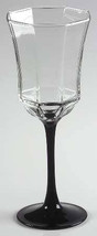 Vintage 1980&#39;s Wine 8&quot; Goblet Glass In Octime Black by Arcoroc  Made In France - £14.08 GBP