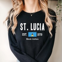 St. Lucia sweatshirt,St. Lucia Flag sweater,Soft Cozy Vintage St. Lucia college  - £34.48 GBP