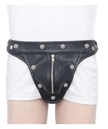 Mens Leather Cod Piece Thong Jockstrap Fetish Underwear Slip String - $55.09
