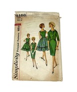 Vintage Simplicity Dress Pattern #4188 One-Piece Dress Overskirt &amp; Jacke... - $221.44 MXN