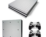 For PS4 PRO Console Skin &amp; 2 Controllers White 3D Effect Vinyl Wrap Decal   - £10.39 GBP