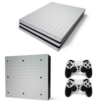 For PS4 PRO Console Skin &amp; 2 Controllers White 3D Effect Vinyl Wrap Decal   - £10.36 GBP