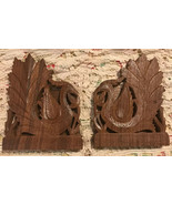 Vintage Carved Wooden Peacock? Birds Bookends hinged folding Made in India - $839.64 MXN