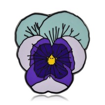 Violet Flower Enamel Pin - £7.91 GBP