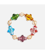 Handmade Czech Crystal Beads Bracelet - Kaleidoscope Crystal Charm - £39.32 GBP