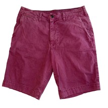 American Eagle Maroon Next Level Flext Classic Chino Shorts w Pockets Me... - £12.57 GBP