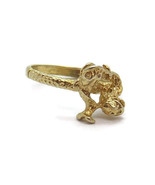 14k Solid Yellow Gold Heart With Flower Ring!! - £221.24 GBP