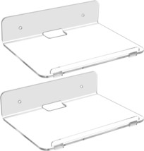 Cosmos Set Of 2 Acrylic Floating Wall Shelves Hanging Shelves,, 8 X 6 Inch - £28.43 GBP