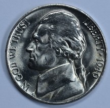 1940 P Jefferson uncirculated nickel BU 5 full steps - £9.16 GBP