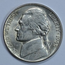 1945 D Jefferson uncirculated silver nickel BU  - $14.00