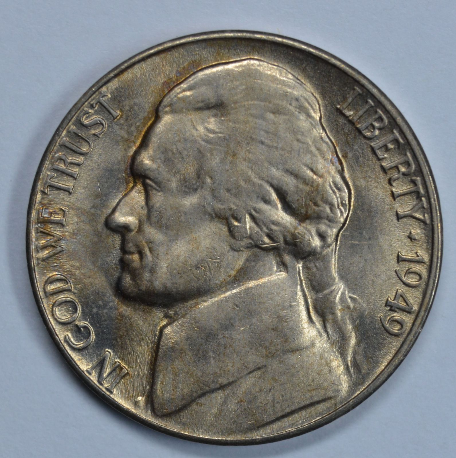 1949 D Jefferson uncirculated nickel BU - $11.00