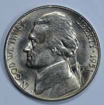 1951 S Jefferson uncirculated nickel BU - $12.00